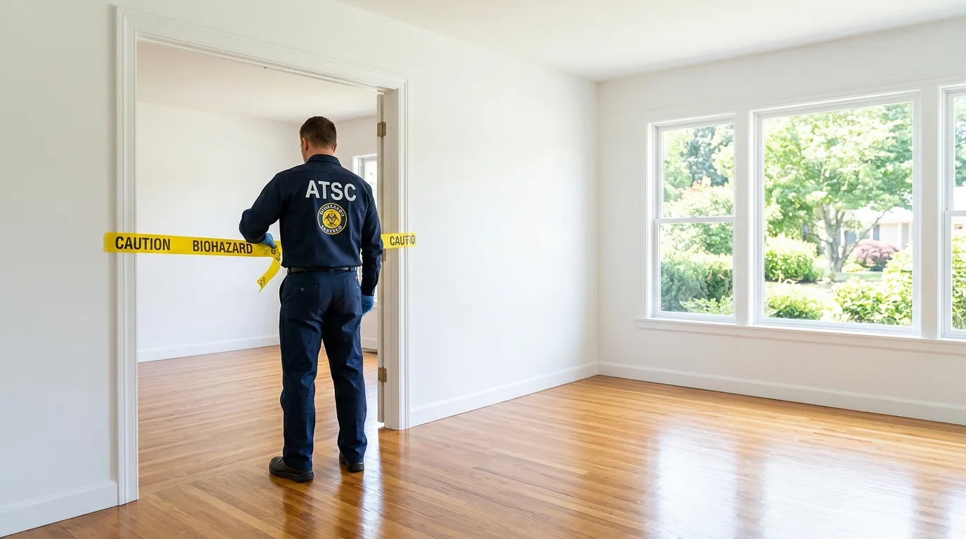 Certified biohazard cleanup crew performing Decomposition Cleanup in Upper Roxborough